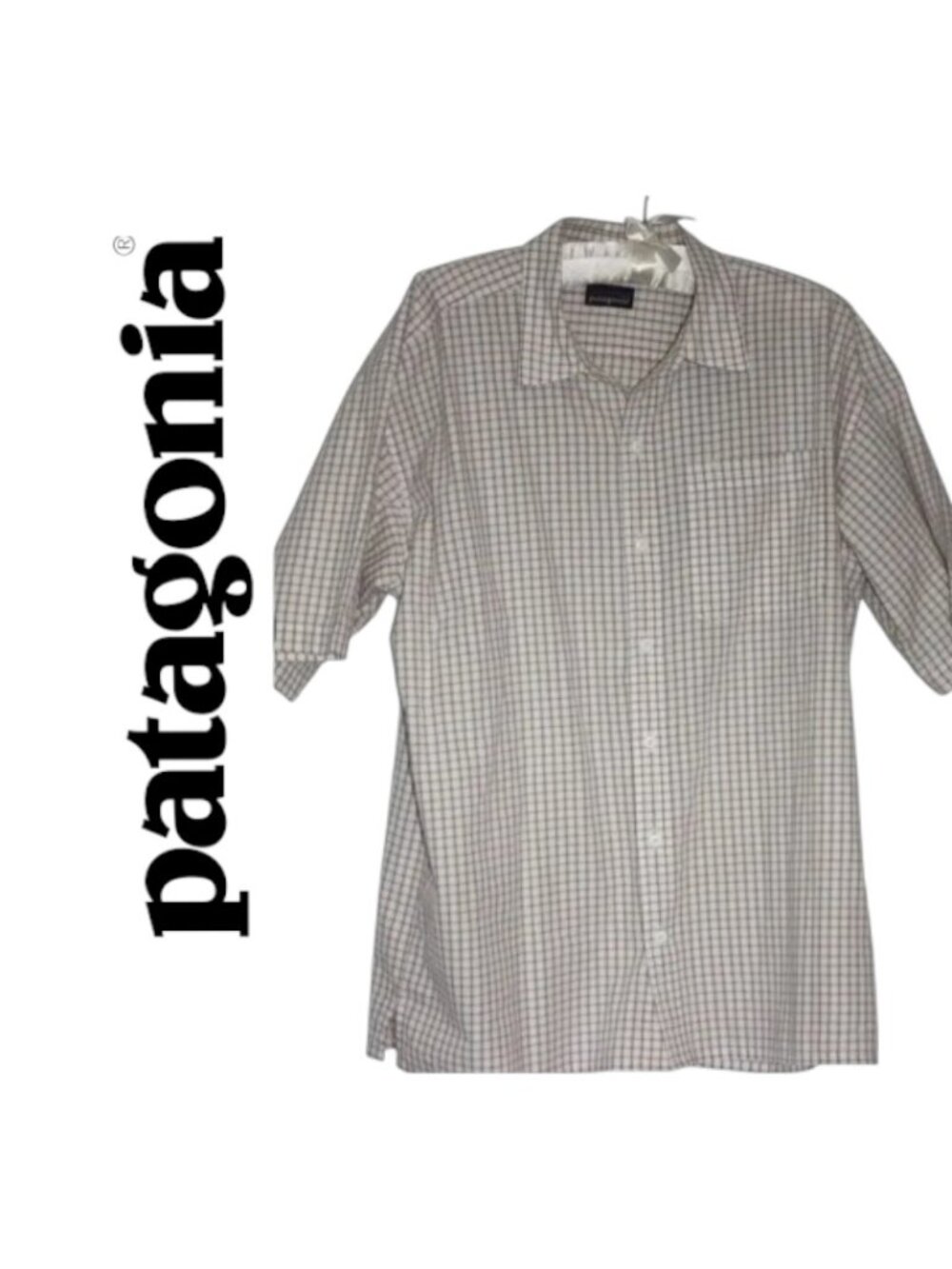 Patagonia Plaid Short Sleeve Button Down Size XL